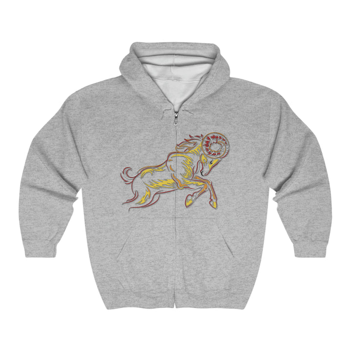Written in the Stars Unisex Full Zip Hooded Sweatshirt - Aries