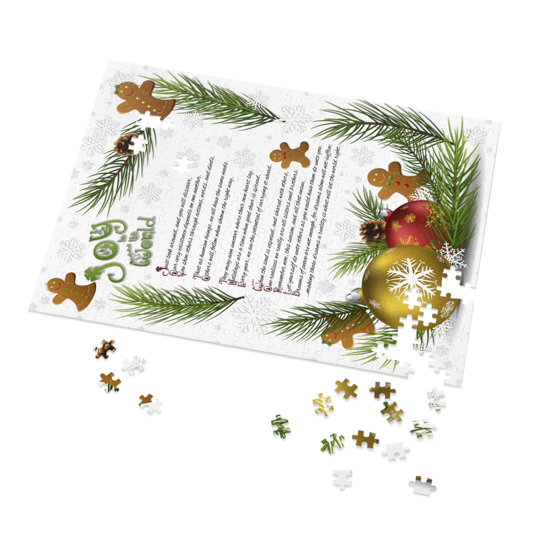 Joy to the World Acrostic Poem Puzzle - Gingerbread - Tin Box