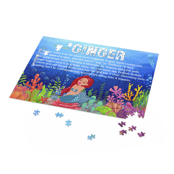 Namesakes Personalized Acrostic Name Poem Jigsaw Puzzle - Mermaid - Red Hair 2