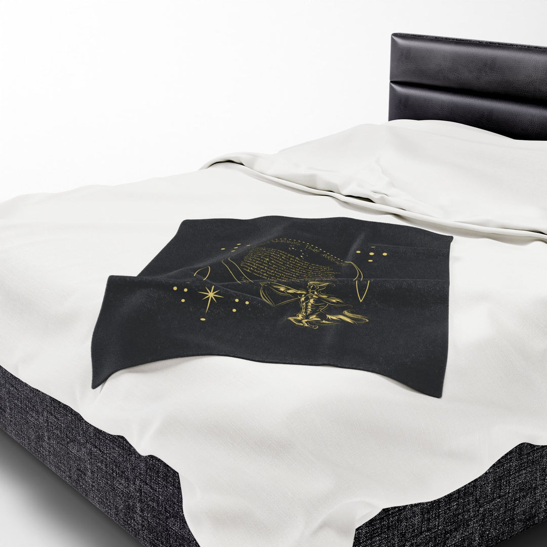 Sagittarius Acrostic Poem Velveteen Blanket