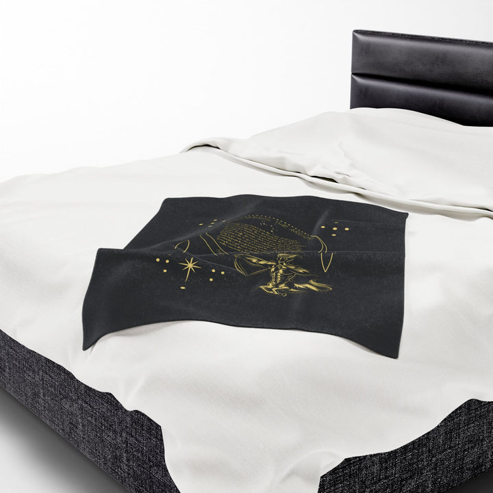Sagittarius Acrostic Poem Velveteen Blanket