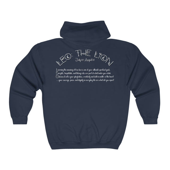 Written in the Stars Unisex Full Zip Hooded Sweatshirt - Leo