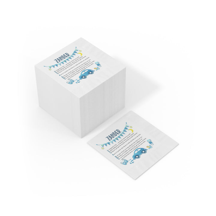 "It's a Boy" White Coined Napkins - Personalized