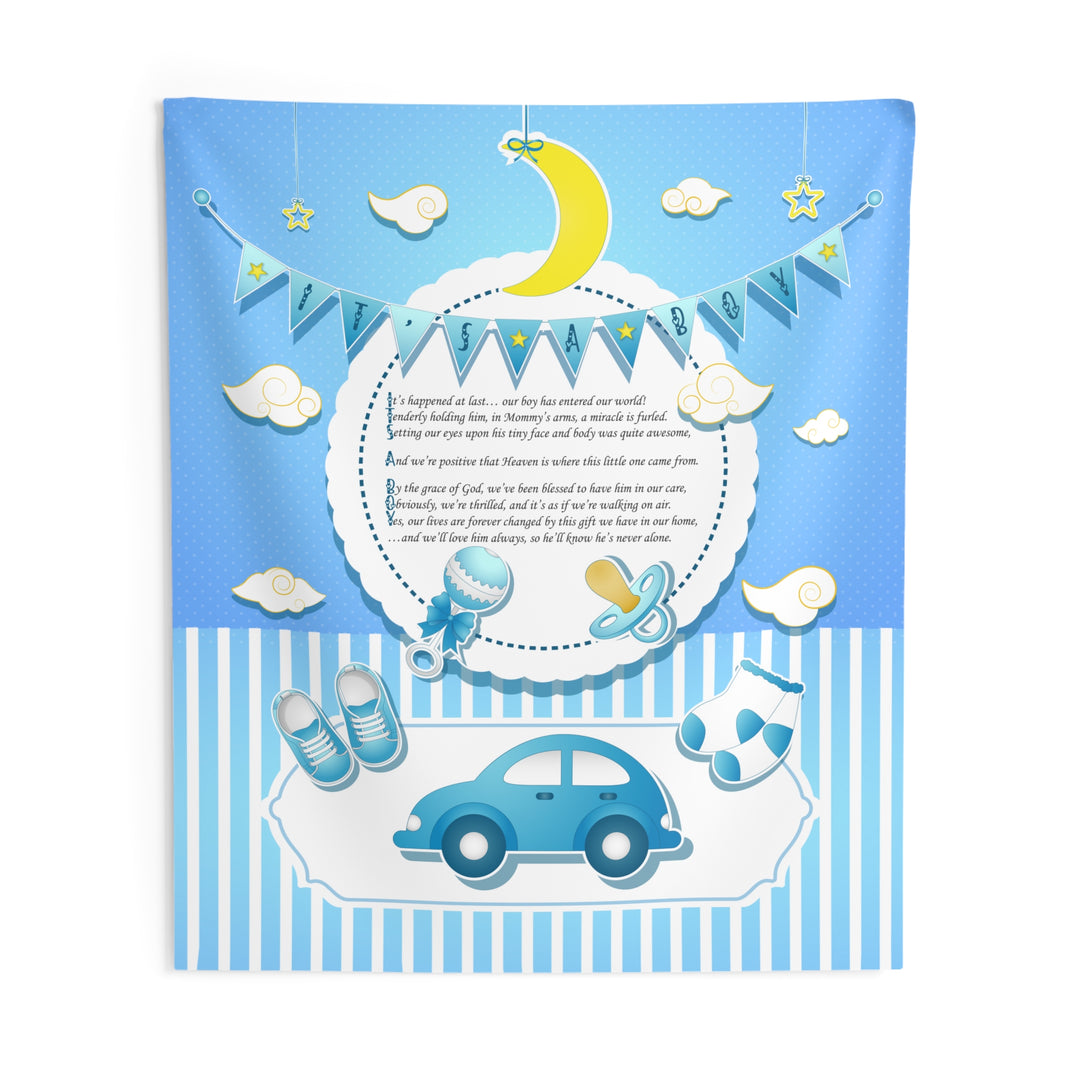"It's a Boy" Acrostic Poem Baby Shower Backdrop - Baby Items