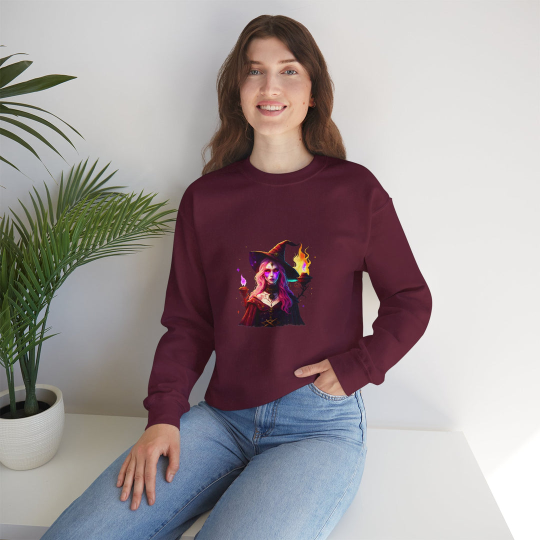 Happy Halloween Acrostic Poem Sweatshirt  - Creepy Modern Witch