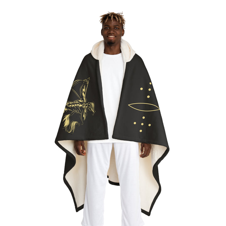 Sagittarius Acrostic Poem Sherpa Hooded Blanket