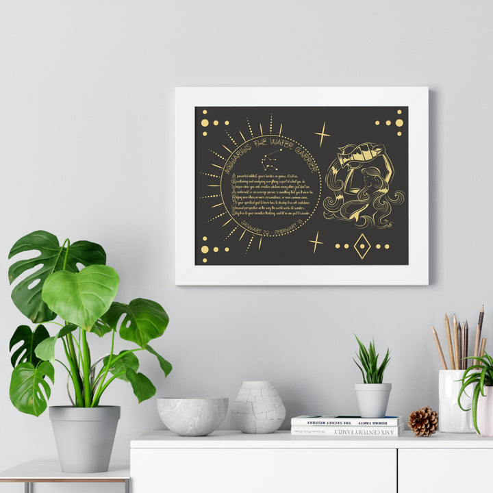 Written in the Stars Framed Acrostic Poem Print - Aquarius