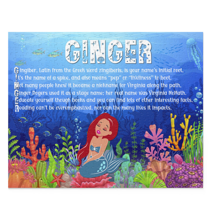 Namesakes Personalized Acrostic Name Poem Jigsaw Puzzle - Mermaid - Red Hair 2
