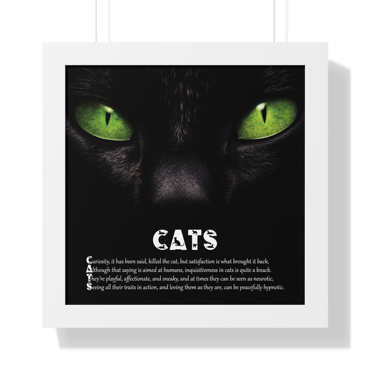 It's Just a Phrase "Cats" Framed Acrostic Poem Print