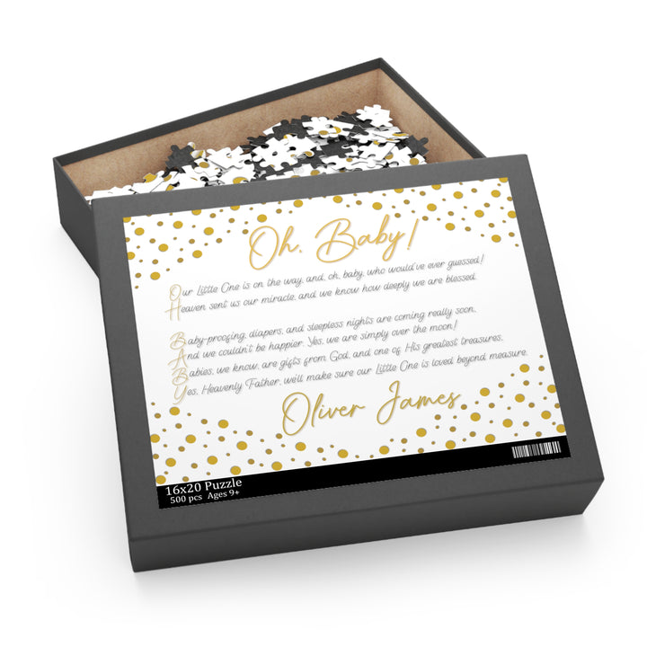 Baby Steps Personalized Acrostic Puzzle - "Oh, Baby!"