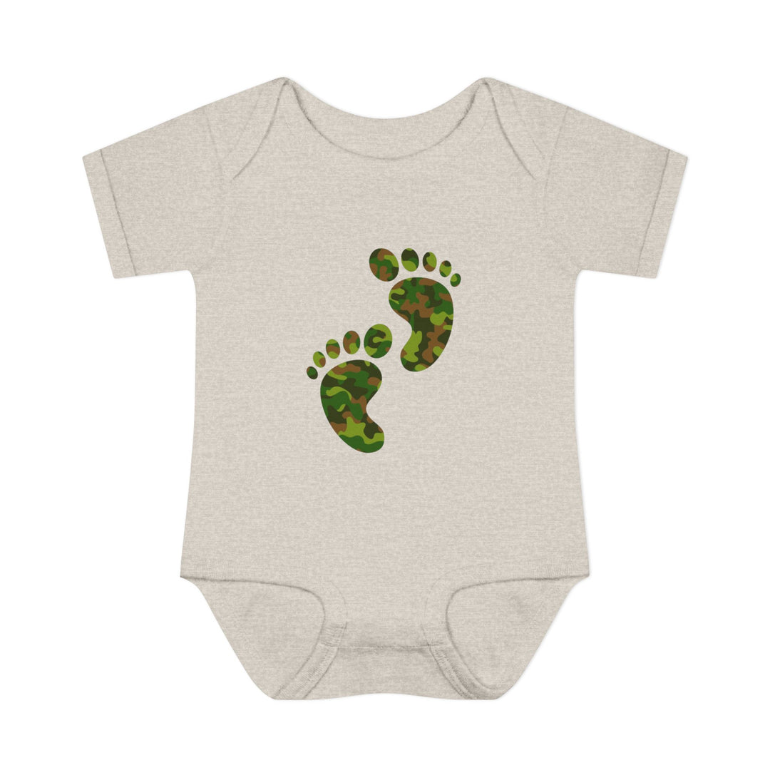 Baby Feet Acrostic Poem Baby Bodysuit - Camo
