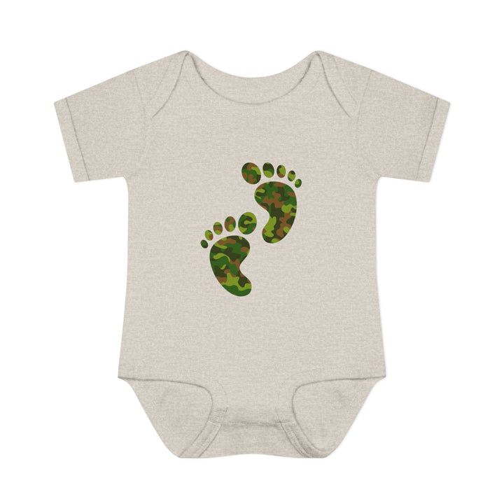 Baby Feet Acrostic Poem Baby Bodysuit - Camo