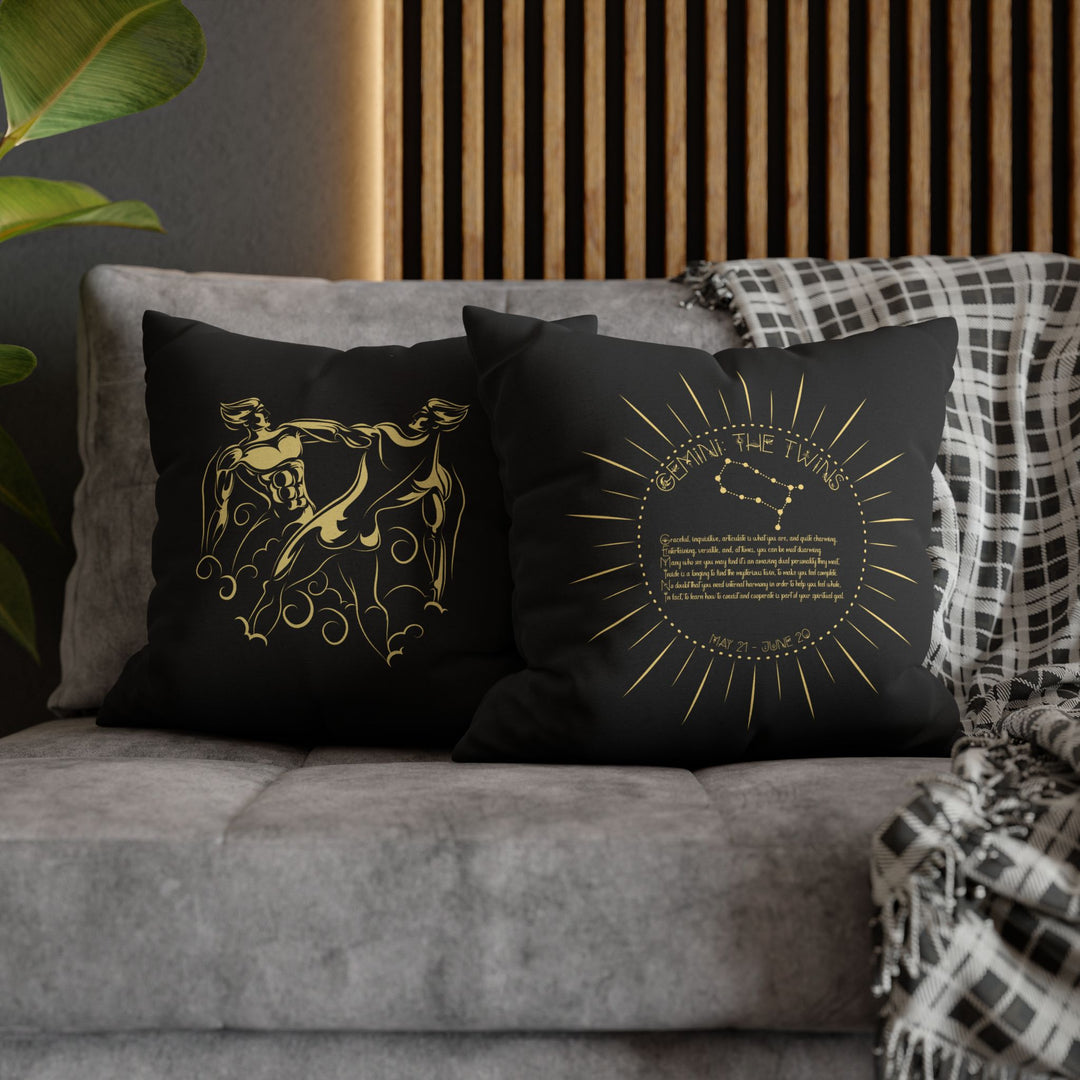 Gemini Acrostic Poem Pillow Cover