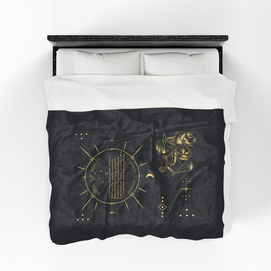 Libra Acrostic Poem Velveteen Blanket