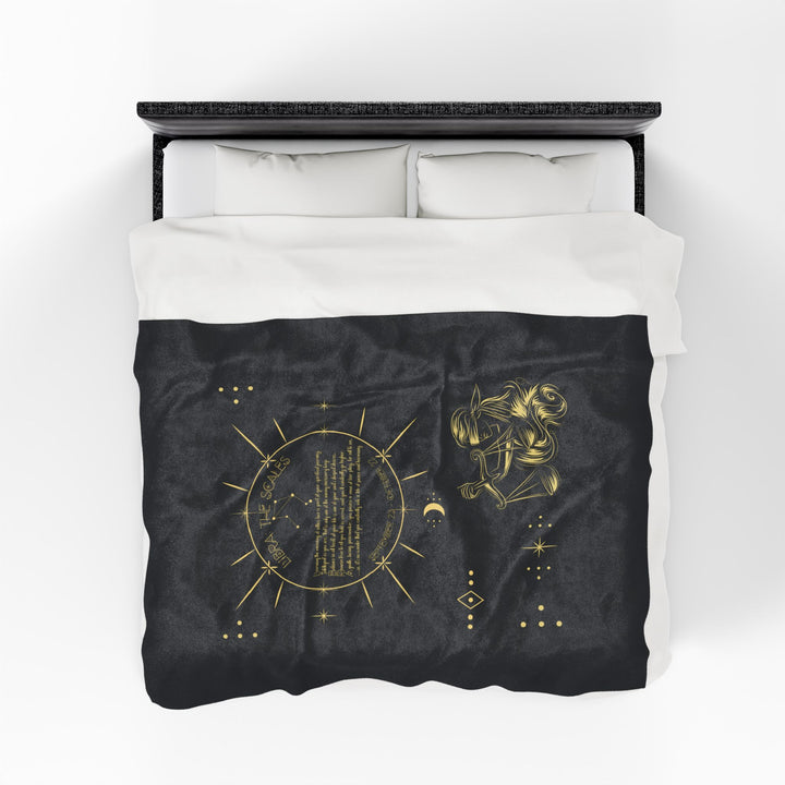 Libra Acrostic Poem Velveteen Blanket