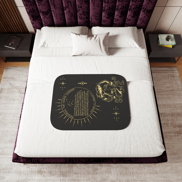 Written in the Stars Sherpa Blanket - Aquarius
