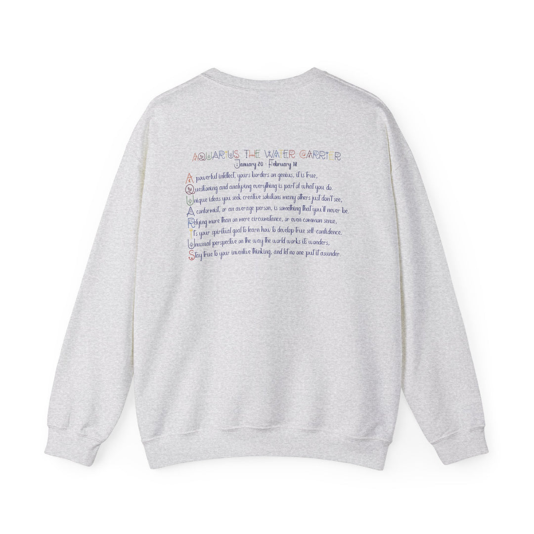 Aquarius Acrostic Poem Astrology Sweatshirt - Unisex