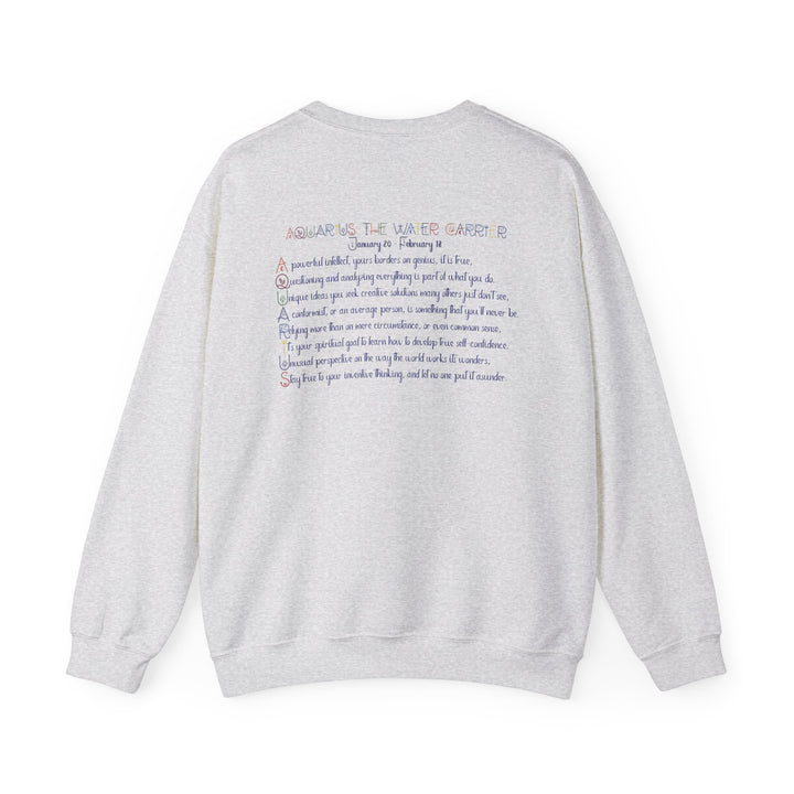 Aquarius Acrostic Poem Astrology Sweatshirt - Unisex