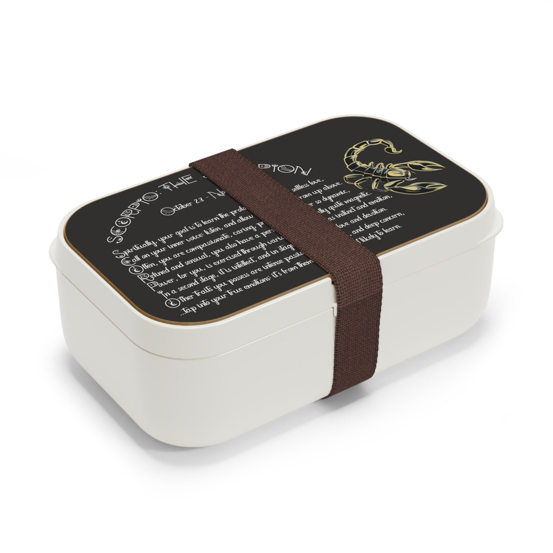 Scorpio Acrostic Poem Bento Lunch Box - Wooden Lid