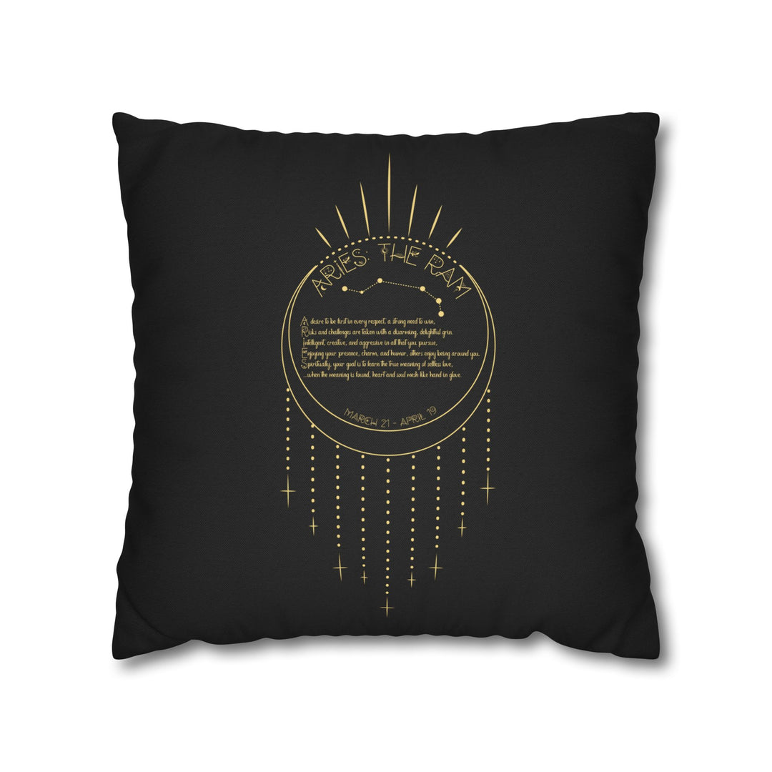 Aries Acrostic Poem Pillow Cover