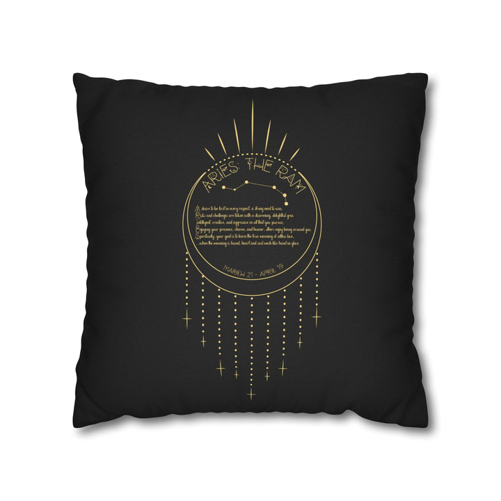 Aries Acrostic Poem Pillow Cover