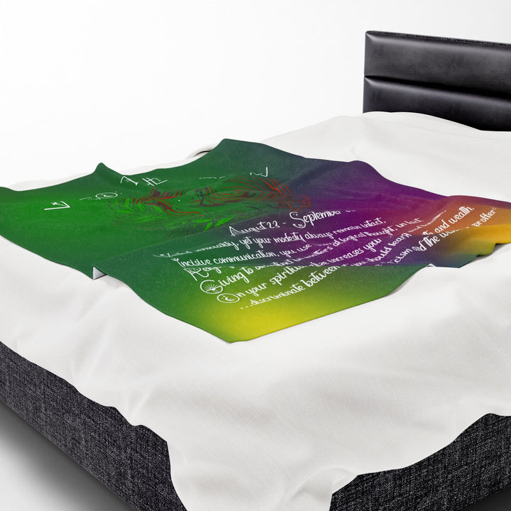 Virgo Acrostic Poem Velveteen Plush Blanket