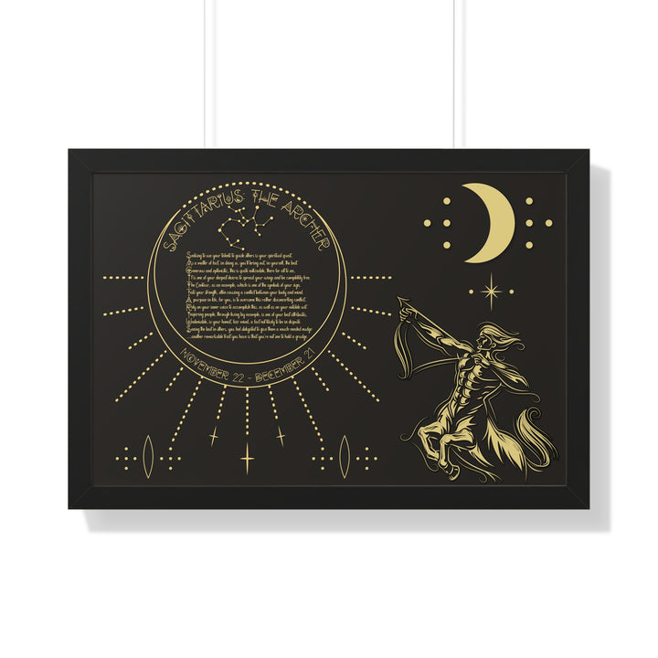 Written in the Stars Framed Acrostic Poem Print - Sagittarius