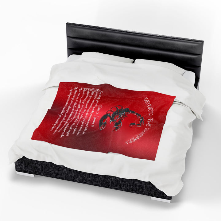 Scorpio Acrostic Poem Velveteen Plush Blanket