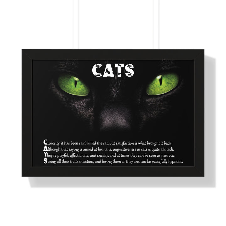 It's Just a Phrase "Cats" Framed Acrostic Poem Print