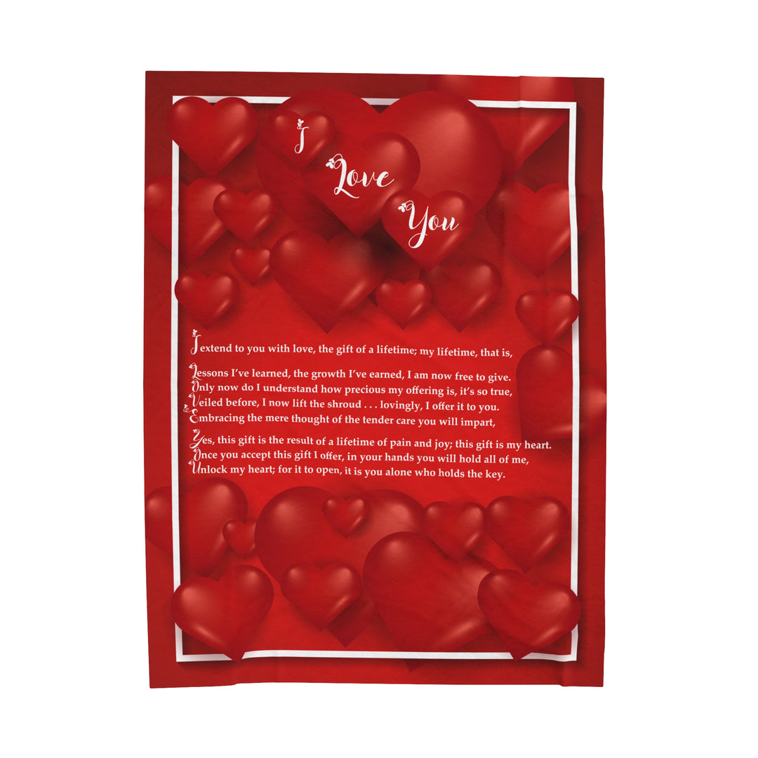 It's Just a Phrase "I Love You" Velveteen Plush Blanket