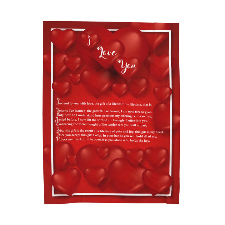 It's Just a Phrase "I Love You" Velveteen Plush Blanket