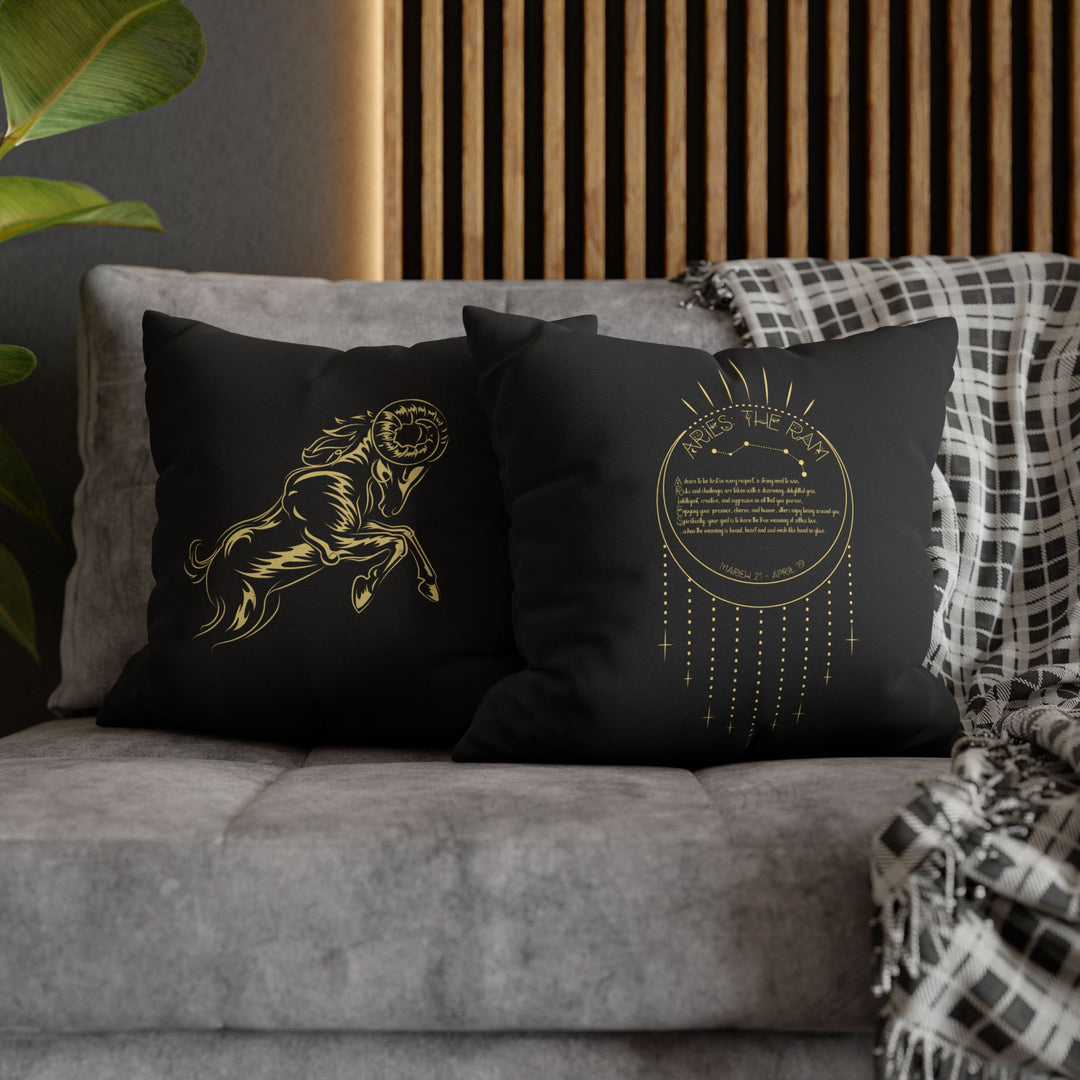Aries Acrostic Poem Pillow Cover