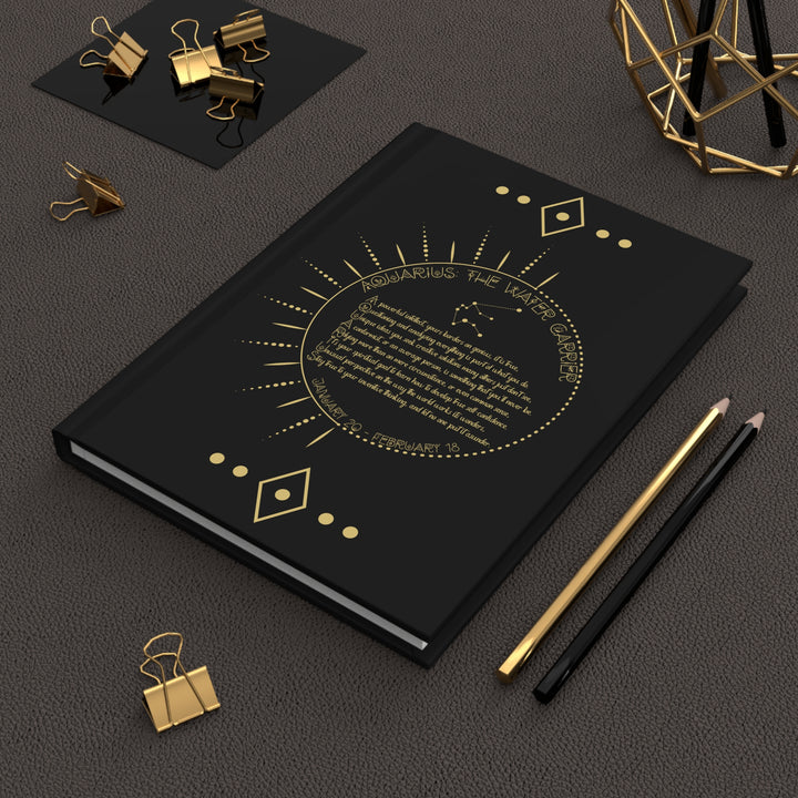 Aquarius Acrostic Poem Hardcover Journal Matte