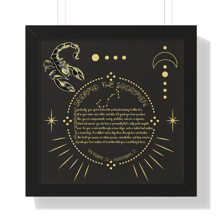 Written in the Stars Framed Acrostic Poem Print - Scorpio