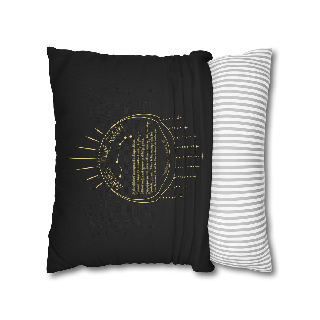 Aries Acrostic Poem Pillow Cover