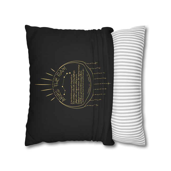Aries Acrostic Poem Pillow Cover