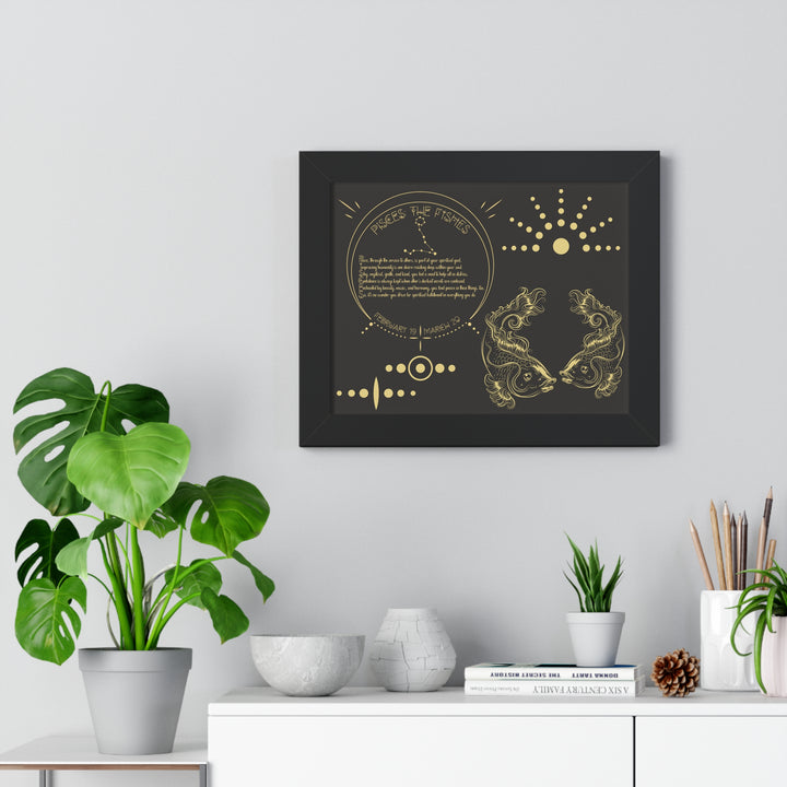 Written in the Stars Framed Acrostic Poem Print - Pisces