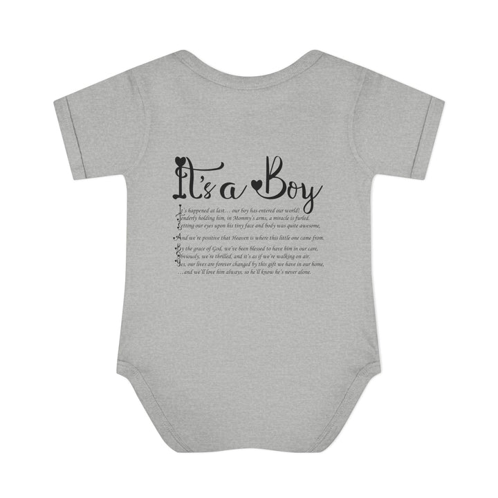 It's a Boy Acrostic Poem Baby Bodysuit - Ducky Design
