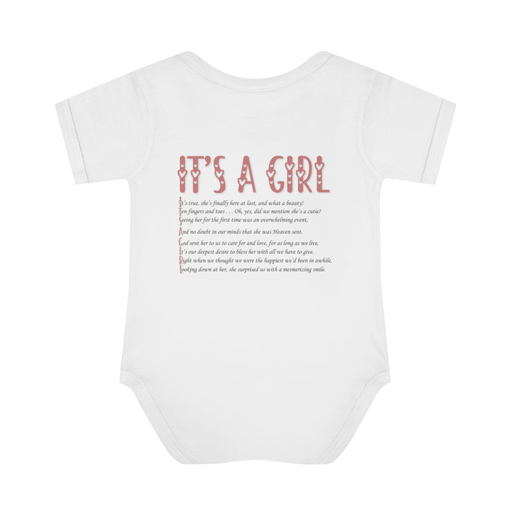 Baby Steps "It's a Girl" Acrostic Poem Bodysuit - Mommy & Baby Elephant