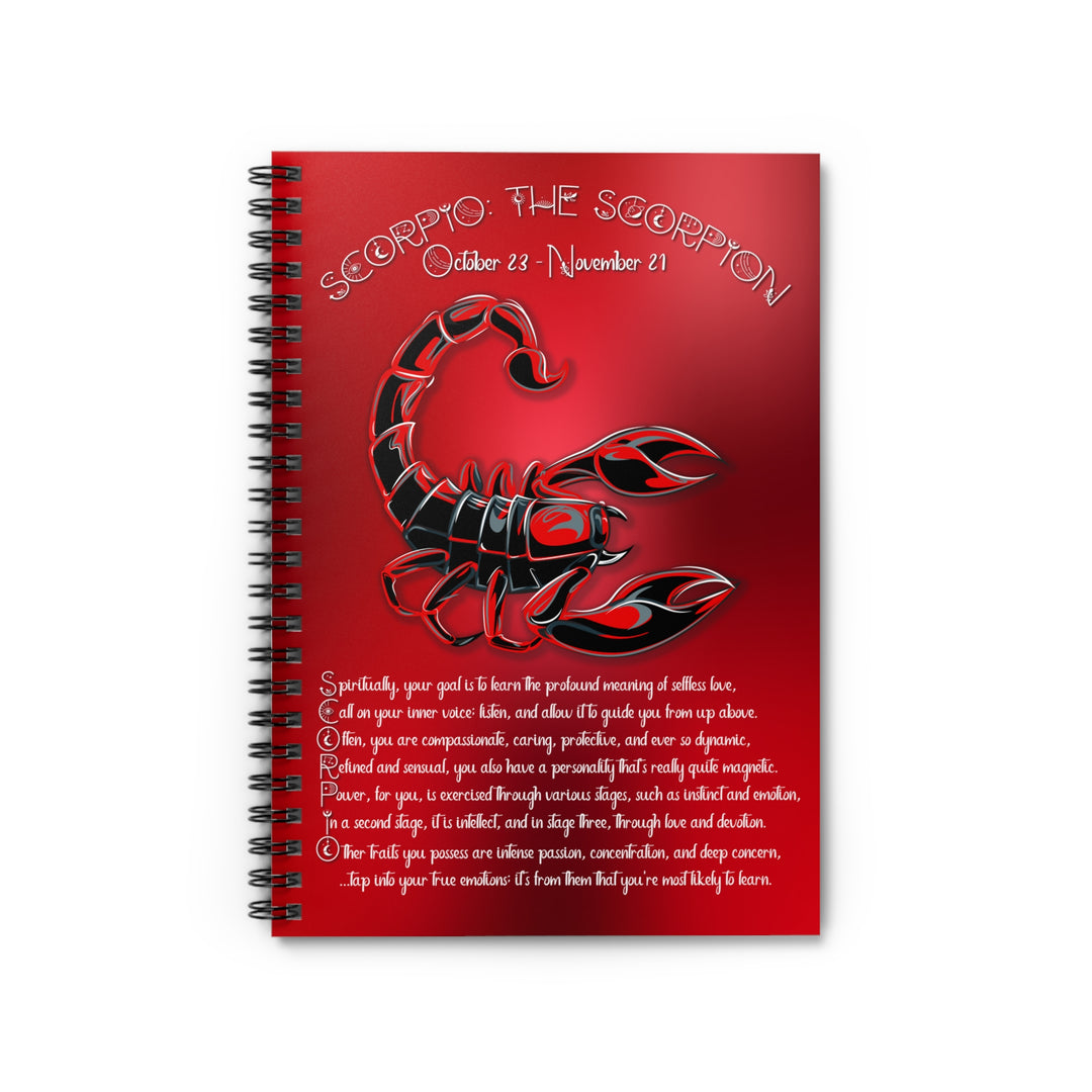 Scorpio Acrostic Poem Spiral Notebook