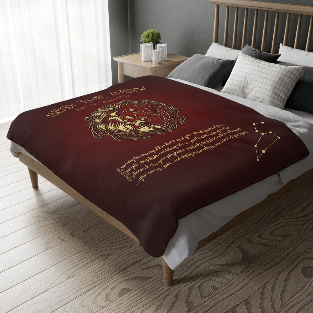 Leo Velveteen Microfiber Blanket (Two-sided print)