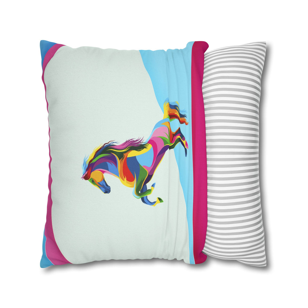 Namesakes Pillow Cover - Vibrant Horse Design