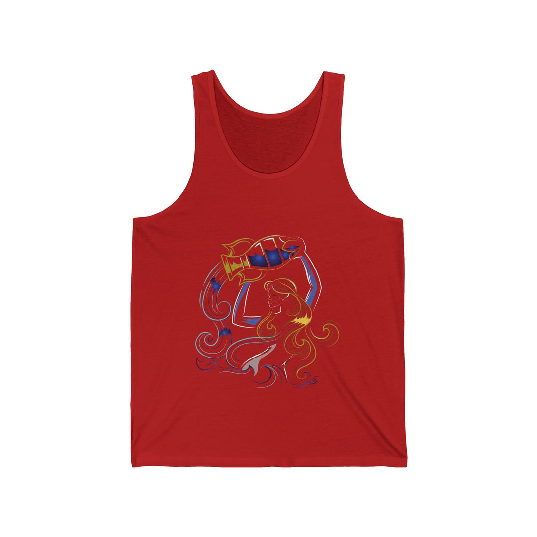 “Aquarius” Acrostic Poem Unisex Jersey Tank