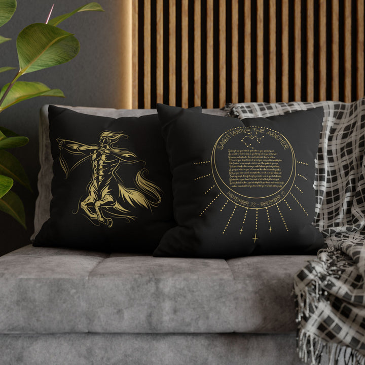 Sagittarius Acrostic Poem Pillow Cover