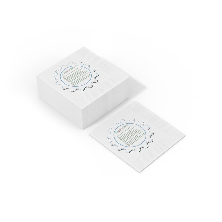 A Baby is Born Baby Shower Coined Napkins - No Personalization