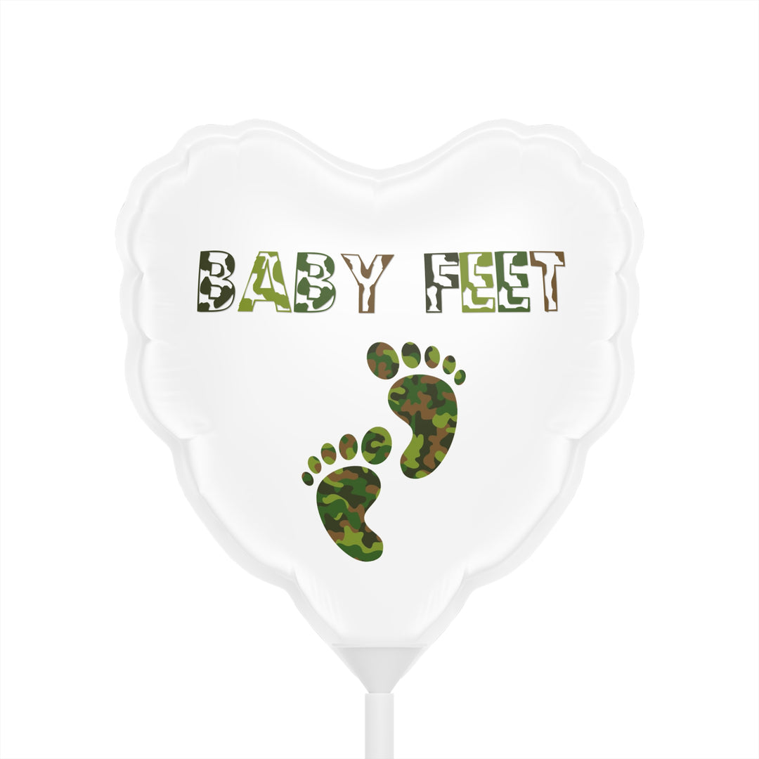 6” "Baby Feet" Baby Shower Balloon Camo