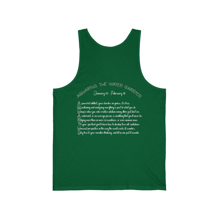 “Aquarius” Acrostic Poem Unisex Jersey Tank