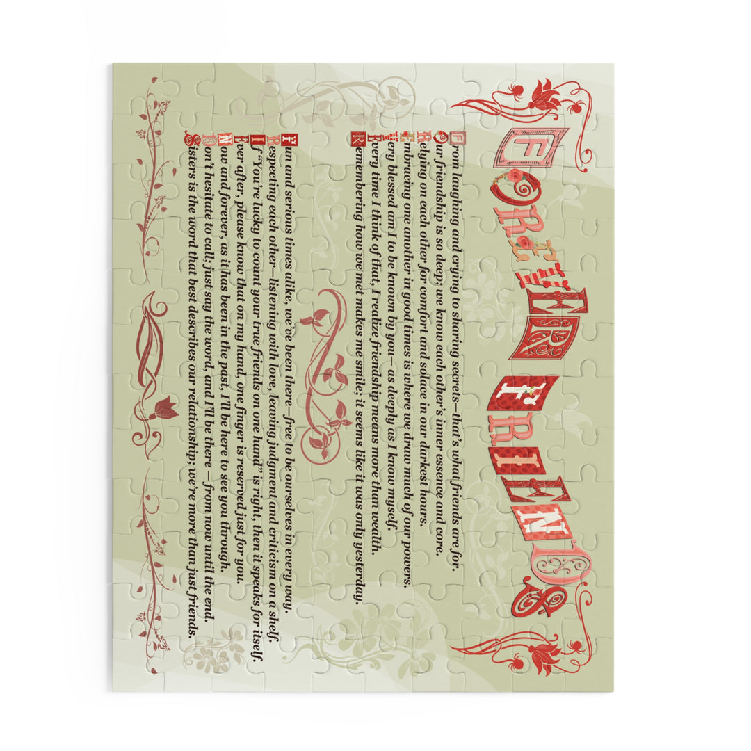 Forever Friends Acrostic Poem Puzzle - Whimsical - Cardboard Box