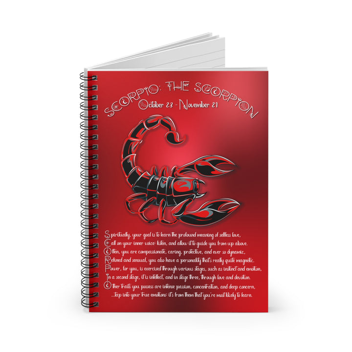 Scorpio Acrostic Poem Spiral Notebook