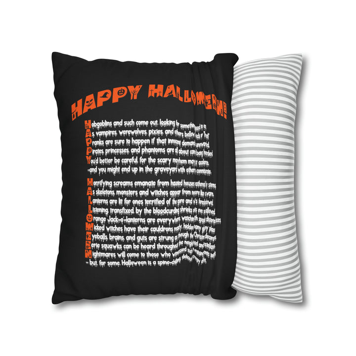 Acrostic Poem on Creepy Pumpkin Pillow
